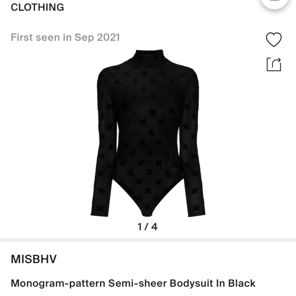 Misbhv Monogram Body Suit